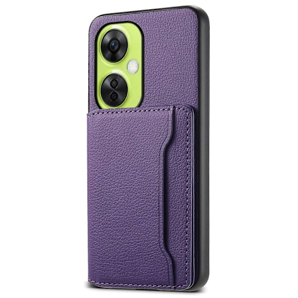 Kompatibel med OnePlus Nord CE 3 Lite 5G / Nord N30 5G Fodral PU Läder+PC+TPU Korthållare Telefonskal-xindaren Purple