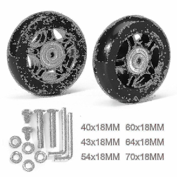 Tyst Trolley Väska Resväska Universalhjul Gummi Löpare Resväska Lager Reparationssats -45mm*18mm-xindaren 60mm*24mm