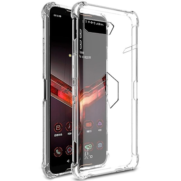 IMAK för ASUS ROG Phone II ZS660KL TPU skyddsfodral + explosionssäker skärmfilm-Xin Transparent Style C Asus ROG Phone II ZS66