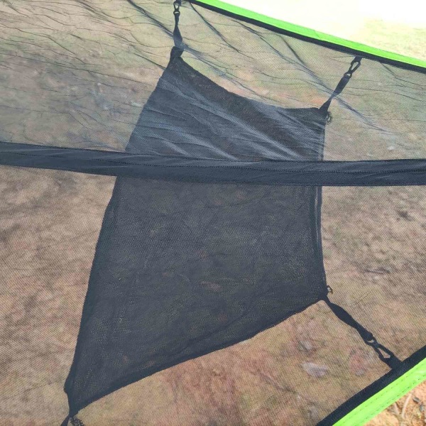 Utendørs Camping Hengekøye Multi-Person Triangle Hengekøye Folding Portable Mesh-Xin Green 400*400*400cm