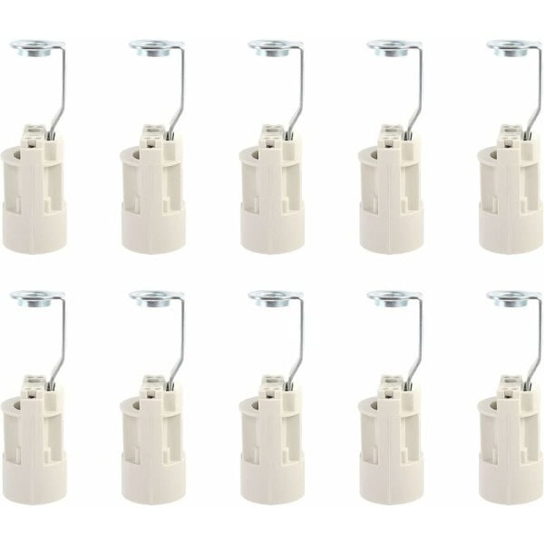 Galaxy Socket för E14 lampa Justerbar E14 lamphållare Converter E14 lamphållare Sockelstöd 10 st (vit)-Xin