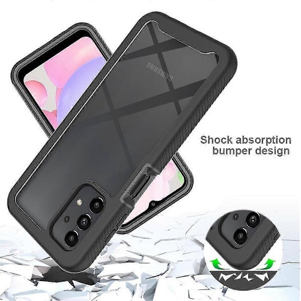 Samsung Galaxy A13 4g Bumper Cover Indbygget Skærmbeskytter Fuld Kropsbeskyttelse Cover-Xin Blue