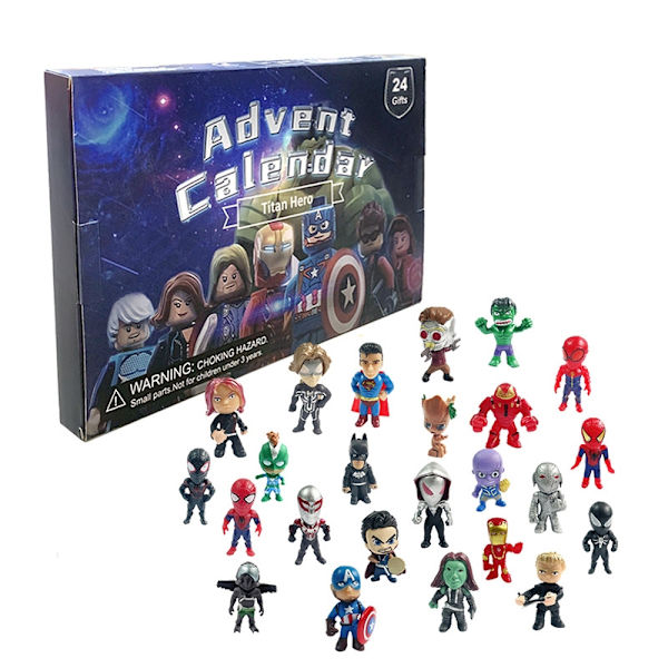 Joulukalenteri 2024 söpöillä sp-Xin hahmoilla Avengers Small Doll