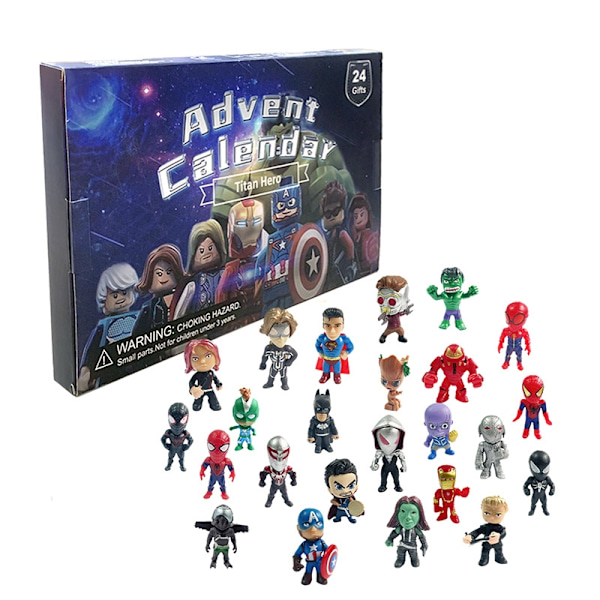 Julkalender 2024 med söta karaktärer från sp-Xin Avengers Small Doll