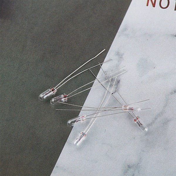 10 kpl Mini 3/4/5 mm 3/6/12/24V lamppu Edison hehkulamppu Kirkas-Xin Clear 3mm: 12V