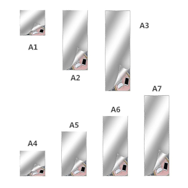 Flexibla speglar självhäftande icke-glas spegelplattor, DIY spegelväggdekaler för hemväggdekoration-Xin 50*200cm*0.1mm
