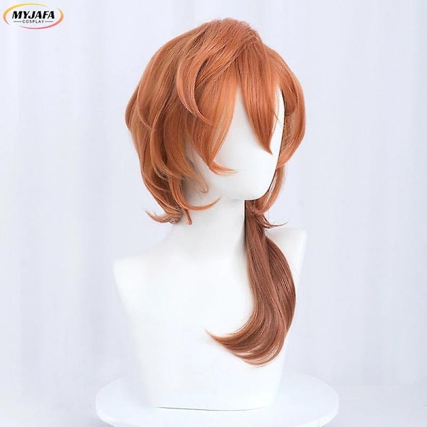 Korkealaatuinen Bungo Stray Dogs Chuya Nakahara Cosplay-peruukki - Lämpökestävä synteettinen hiusperuukki peruukkipipon kanssa -Xin Fluffy Top Wig