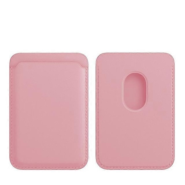 För Magsafe Magnetiskt Läder Kortfack Plånboksfodral för iPhone 14 Pro Max 13 12 11 XS XR X 7 8 Plus Mini Skyddsfodral Tillbehör-Xin Pink