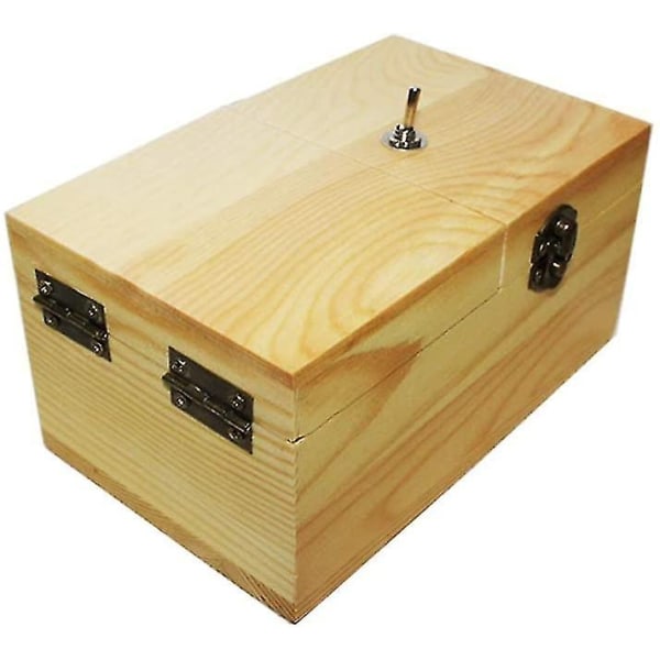 The Useless Box stänger av sig själv i lådan ensam Handgjorda roliga trälådor, maskin färdigmonterad i box-Xin