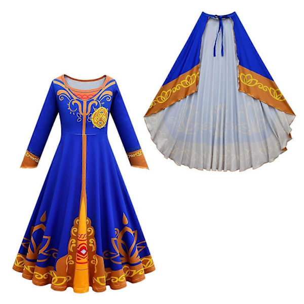 Mira Royal Detective lasten cosplay sininen mekko Halloween-asu taaperoille vauvatytöille joulu pitkähihaiset juhlapuvut - Xin dress cloak 150cm