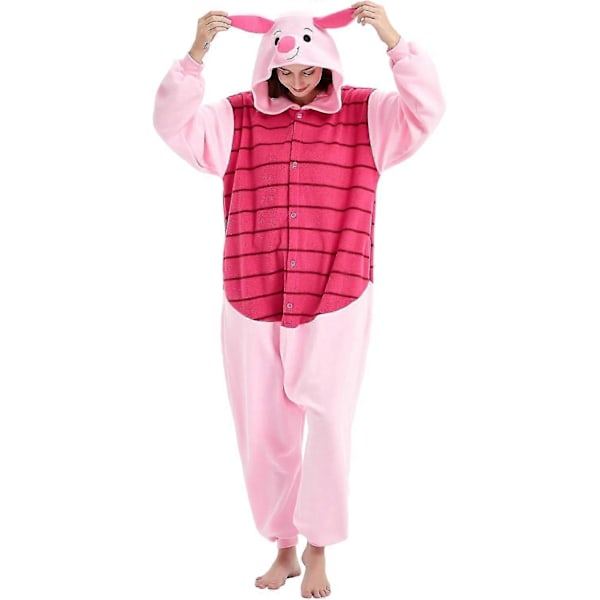 Voksen Onesie Pyjamas Dyr Onesie Halloween Kostyme Jul Pyjamas Onesie-Xin Piglet Small