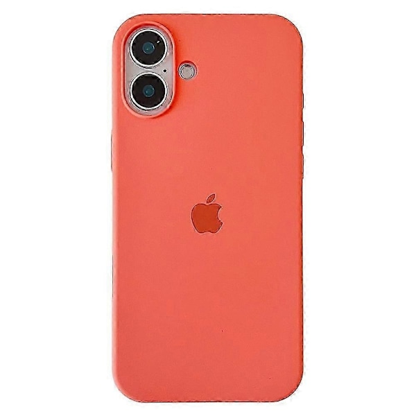 Kompatibel med Iphone 16 Plus Deksel Støtsikker Silikon Telefon Bakdeksel - Svart-xindaren Orange