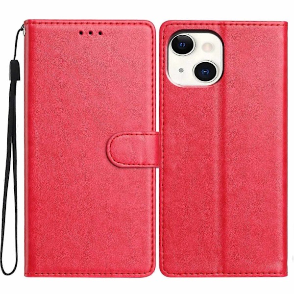 Kompatibel med iPhone 13 Läder Plånboksfodral Ställskydd med Praktisk Rem - xindaren Rose