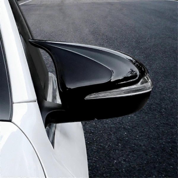 För W205 W213 W222 Blank Svart Hornformad Sidospegelkåpa Trim A0998110122 A0998110222-Xin