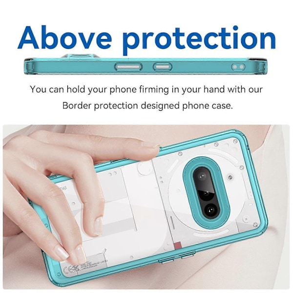 Yhteensopiva Nothing Phone (3a) -puhelimen kanssa Suojakuori TPU Akryyli Kirkas Puhelinkuori - Läpinäkyvä Harmaa-xindaren Transparent Blue