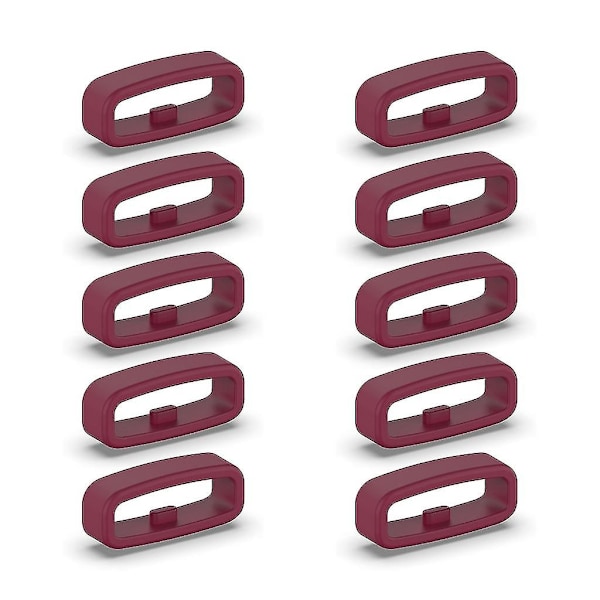 Urrem-båndsholder Silikon Fastgørelsesring Keeper 18mm/20mm/22mm Bæltestropper-Xin Red 20MM