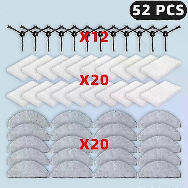 Sopii (Tp-link Tapo Rv30 Max Plus / Rv20 Max Plus) varaosille, suodattimelle, sivuharjalle, moppiliinalle, pölypussitarvikkeille - Xin Set O