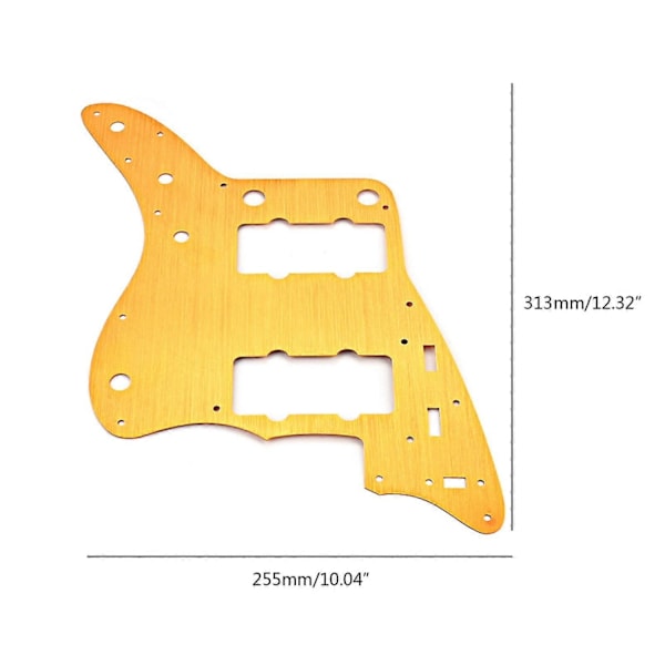 Gitarr Skyddsplåt Jazzmaster Stil Aluminium Guld Gitarrplektrumskydd-Xin
