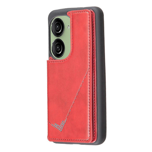 Kompatibel med Asus Zenfone 9 5G/Zenfone 10 5G Deksel PU Lær+TPU Kortholder Støtte Telefon Shell-xindaren Style C