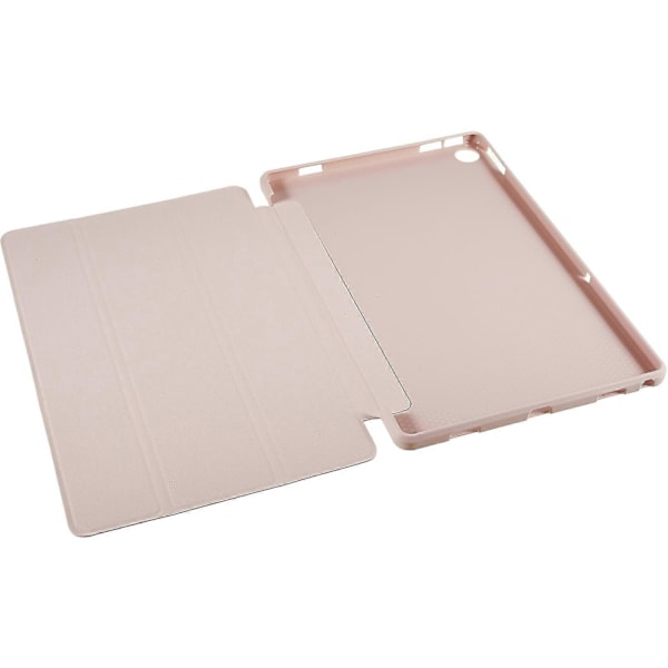 Til Lenovo Tab M10 Plus (3. generation) Tri-fold Stand PU Læder + Silikone Beskyttelsesetui Tablet Anti-drop Stødsikkert Cover-Xin Pink