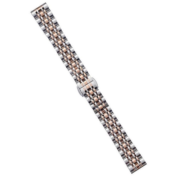 Til Garmin Lily 2 Urrem 7 Perle 14mm Rustfrit Stål Udskiftningsrem - Xin Silver Rose Gold