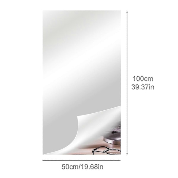 Joustavat peilitarrat, itseliimautuvat ei-lasiset peililaatat, tee-se-itse peiliseinätarrat kodin seinäkoristeluun - Xin 50*100cm*0.2mm