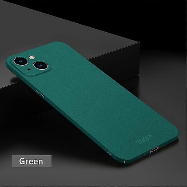 Kompatibel med iPhone 15 MOFI Fandun Series Frosted PC Ultratunn Allomfattande Mobiltelefon Skal-xindaren Green 15 Plus