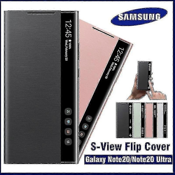 Passer til Samsung Mirror Smart View Flip-fri Besvarelses Cover Galaxy Note 20 / Note20 Ultra 5g Mobiltelefon Led Cover S-view Cover Ef- 2025 -Xin