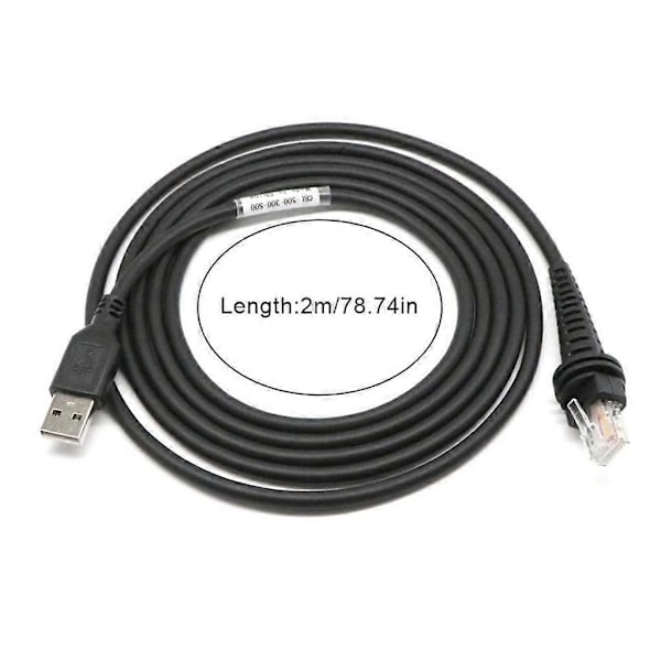 2m 2D Streckkodsläsare USB Datakabel RJ45 10P10C Port Kompatibel med Honeywell 1900 1902g 1300g 1400-xindaren