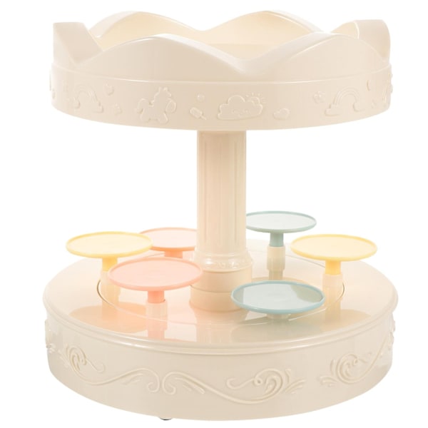 Roterende karrusel cupcakeholder, automatisk roterende cupcakestativ til bageri-fest - Xin