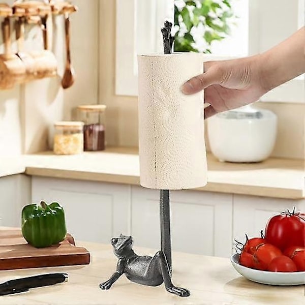 Papirhåndklædeholder med Stabil Base Kreativt Dyreformet Fritstående Tissue-Xin Frog