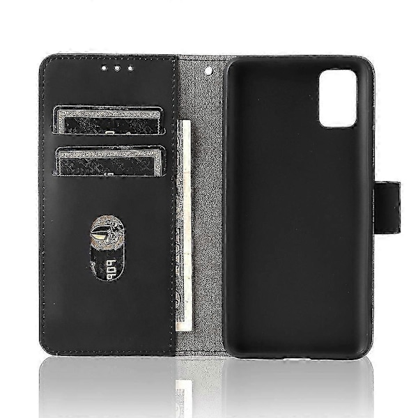 kompatibel ZTE Blade A31 Ensfarvet Hudfornemmelse Magnetisk Spænde Horisontal Flip Kalvetekstur PU Læder Etui med Holder - xindaren