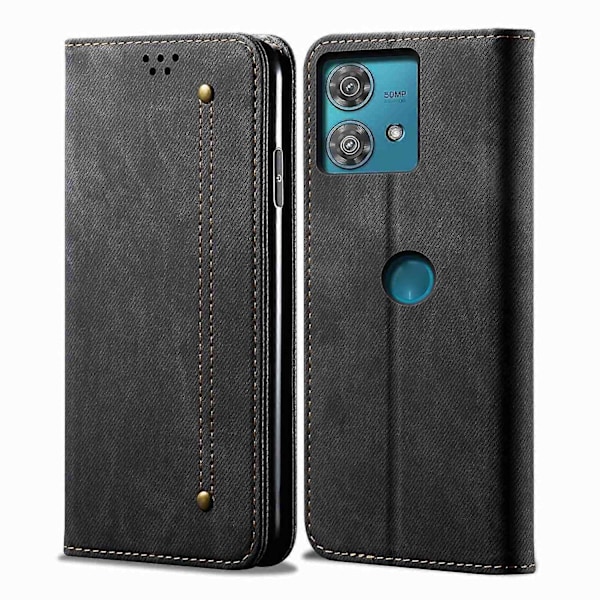 Kompatibel med Denim Textur Flip Läder Telefonfodral-xindaren Compatible with Motorola Edge 40 Neo