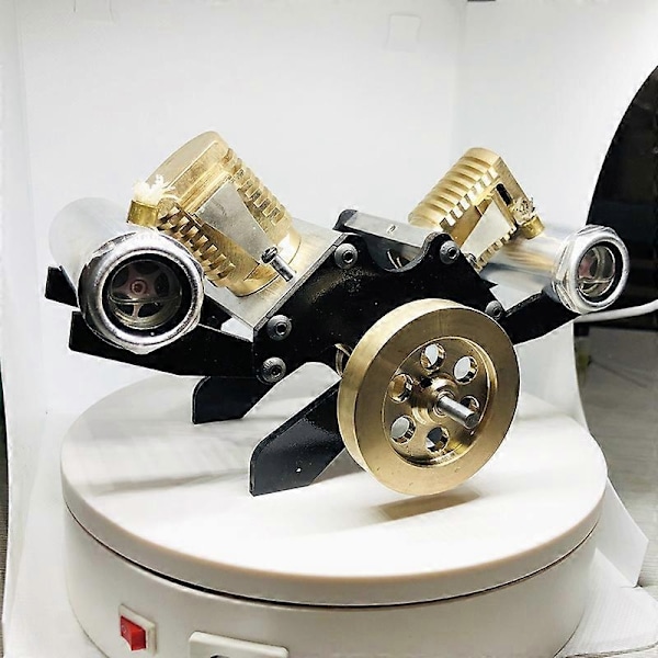 V2 Stirlingmotor Eldsug Vakuummotor Modell-xindaren
