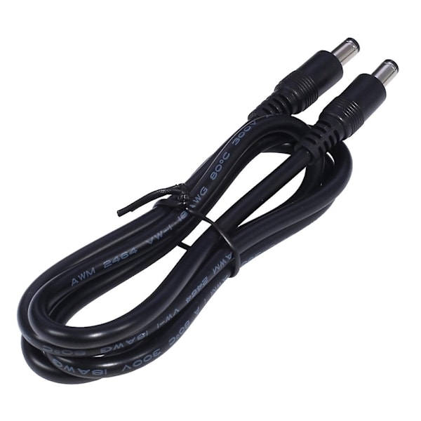 18AWG DC5.5m x 2.1mm Hane till Hane Kontakt Kabel Strömförsörjningsadapter Sladd Tråd-Xin 1m