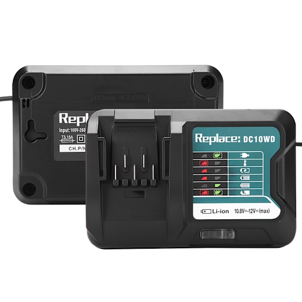 Snabb Li-Ion Batteriladdare för 10.8V 12V Makita DC10WD/BL1015 EU-kontakt 100-240V-Xin