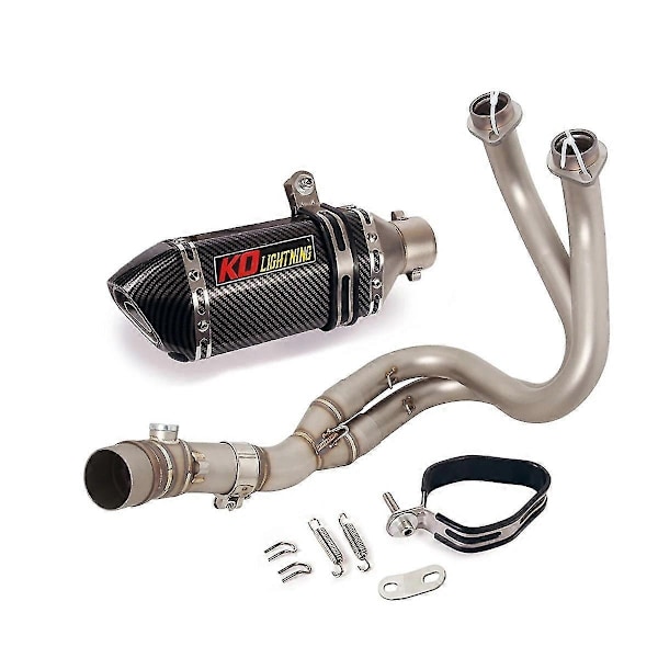 Kompatibel med Kawasaki Z650 Ninja 650 Versys 650 Z650RS Motorcykel Avgassystem Främre Anslutningsrör 51mm Ljuddämpare Escape-xindaren H