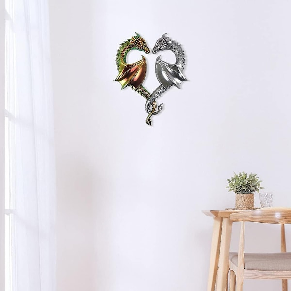 3D Stor Drak Silikonform Flygande Drake Resin Form Djur Epoxy Formar Kristall Staty Tillverkningsformar för DIY Kämpande Drakar Vägg-xindaren heart dragon