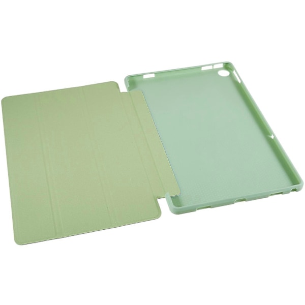 For Lenovo Tab M10 Plus (3. generasjon) Tri-fold Stativ PU Lær + Silikon Beskyttelsesdeksel Nettbrett Anti-fall Støtsikkert Skall-Xin Green