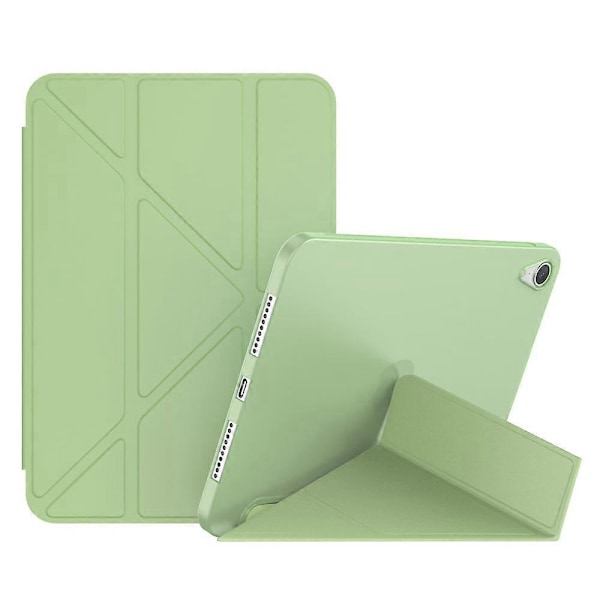 Magnetisk Absorption Origami Smart TPU + PU Læder Tablet Cover til iPad mini (2021)-Xin Green