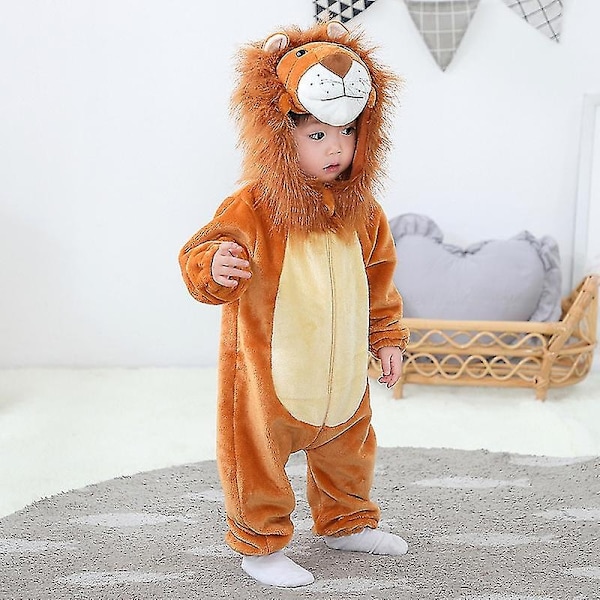 Lasten söpö hupunen dinosauruksen asu Halloweeniin - Taaperon eläimen onesie - Xin Dinosaur Red 6-12 Months