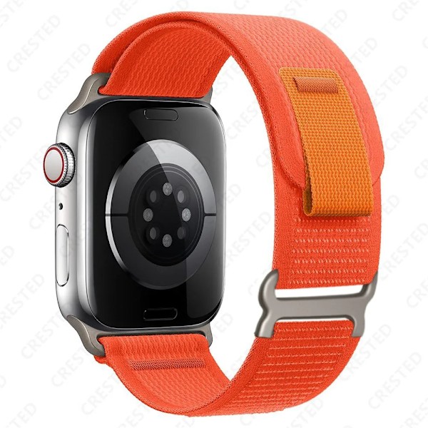 Trail Loop för Apple Watch Ultra 2 Armband 49mm 44mm 40mm 45mm 41mm 38mm 42mm 40 45mm Armband iWatch Serie 8 9 7 6 5 3 Armband Orange Röd-Xin orange red 38 40 41mm