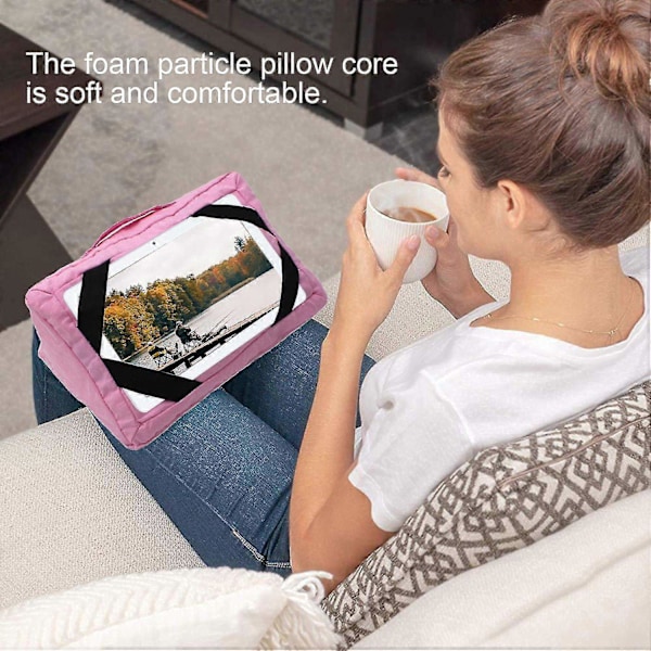 Kudde Ställ Bred Kompatibilitet Användarvänlig Canvas Tablet Kuddehållare för Hemmet-Xin Pink