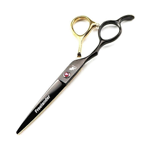 6.0 Tum Svart Guld Vänsterhands Klipp Platt Klipp Rakt Klipp Tunn Klipp Vänsterhänta Saxar Professionell Vänster Hand-xindaren Black Gold Flat Scissors