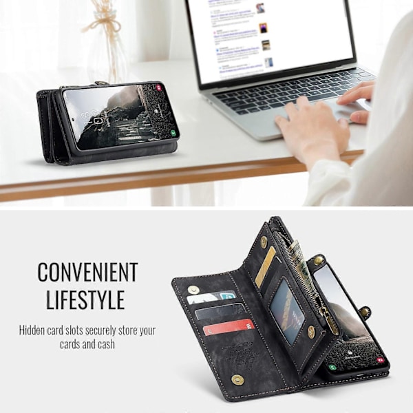 Kompatibel med CaseMe 008 Avtagbart Multifunktionellt Läder Telefonfodral-xindaren Compatible with Samsung Galaxy A36