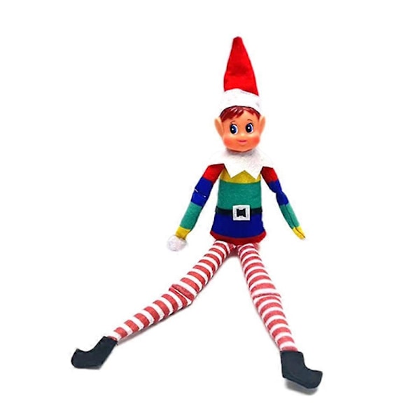Jul Regnbågs Pride Plysch Tomte Gosedjur Julhelgsdekoration-Xin Girl