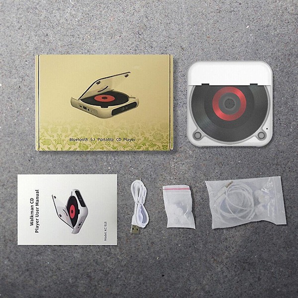 CD-spiller A-b Repeat Bluetooth-kompatibel CD-spiller Minnefunksjon for hjemmet Bil-Xin Pink