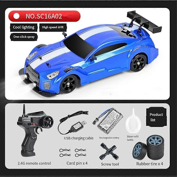 Ae86 1/16 RC Drift-auto, Nopea Kaukosäädöllä Ohjattava Drift-auto Lapsille ja Aikuisten, 100% Uusi-Xin GTR