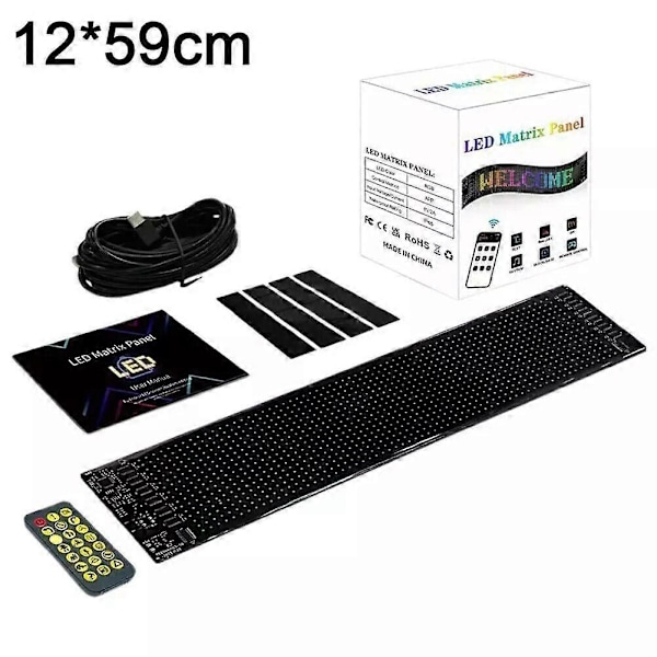 Lastbilsspecifik Devil's Eye LED-Skärm Bil Ögonljus Lastbil Dynamisk LED-ljus-xindaren 12cm*59.5cm