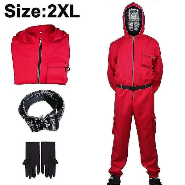 Squid Game Kostym Populär Koreansk Squid Game H-Xin RED XXL